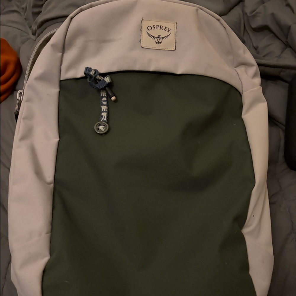 Osprey Olive and Light Gray Backpack